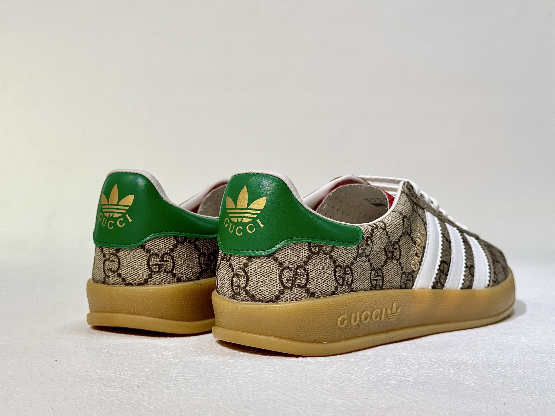 adidas gazelle silver green womens Gucci x Adidas Gazelle Sneakers